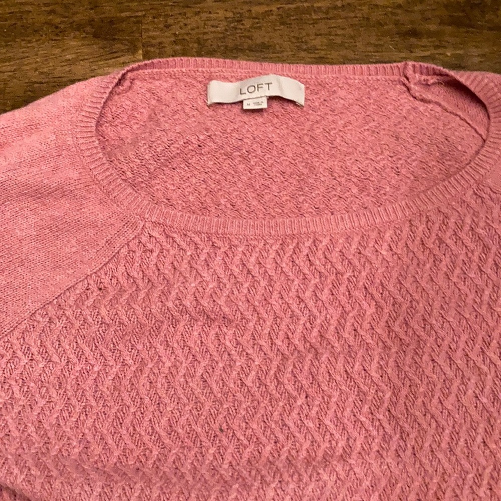 Ann Taylor Loft Pink Sweatshirt - Medium